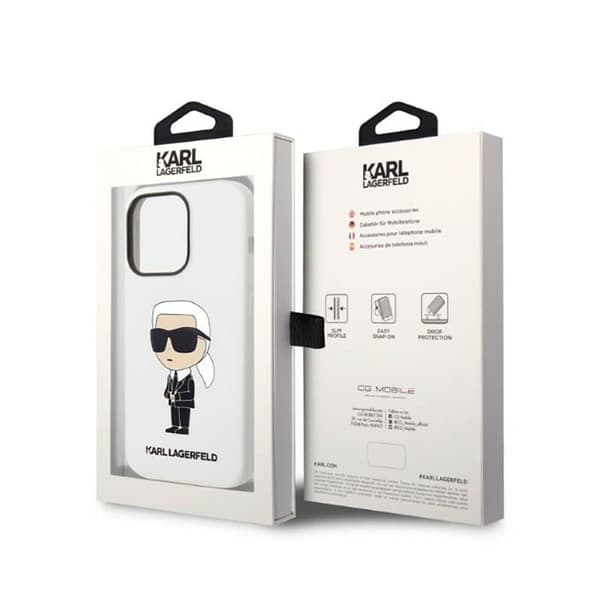 Karl Lagerfeld Silikone NFT Ikonik - iPhone 14 Pro etui (hvid)