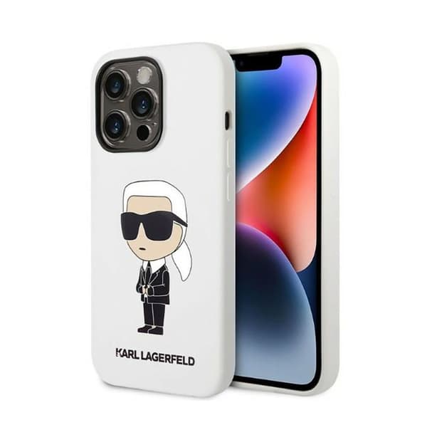Karl Lagerfeld Silikone NFT Ikonik - iPhone 14 Pro etui (hvid)
