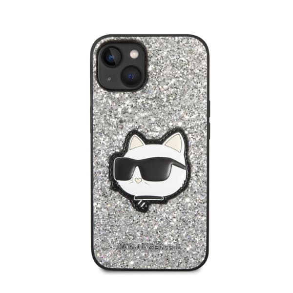 Karl Lagerfeld NFT Glitter Choupette Patch - iPhone 14 -kotelo (hopea)