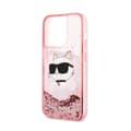 Pikkukuva 6 / 8: Karl Lagerfeld Liquid Glitter NFT Choupette Head - iPhone 14 Pro Max -kotelo (vaaleanpunainen)