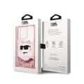 Pikkukuva 8 / 8: Karl Lagerfeld Liquid Glitter NFT Choupette Head - iPhone 14 Pro Max -kotelo (vaaleanpunainen)