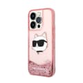 Pikkukuva 2 / 8: Karl Lagerfeld Liquid Glitter NFT Choupette Head - iPhone 14 Pro Max -kotelo (vaaleanpunainen)