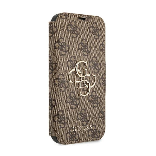 Guess Booktype 4G Big Metal Logo - iPhone 13 Pro Cover (Brun)