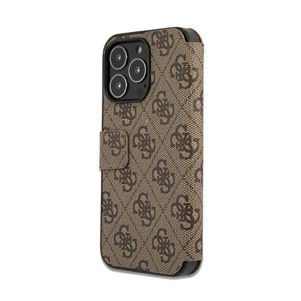 Guess Booktype 4G Big Metal Logo - iPhone 13 Pro Cover (Brun)