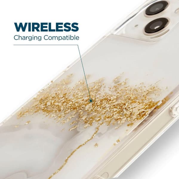 Case-Mate Karat - iPhone 14 Plus etui dekoreret med guld (marmor)