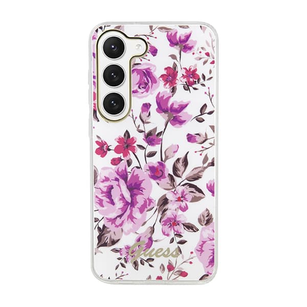 Guess Flower Collection - Samsung Galaxy S23-fodral (vit)