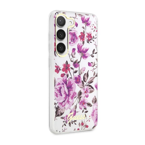 Guess Flower Collection - Samsung Galaxy S23-fodral (vit)