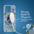 Pikkukuva 7 / 7: Kirkas kivääripaperi MagSafe - iPhone 14 Pro Max -kotelo (Garden Party Blue)