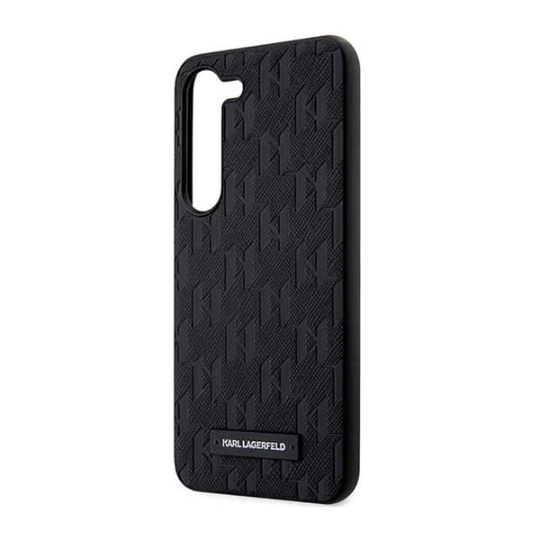 Karl Lagerfeld Saffiano Monogram Metal Logo - Samsung Galaxy S23 etui (sort)