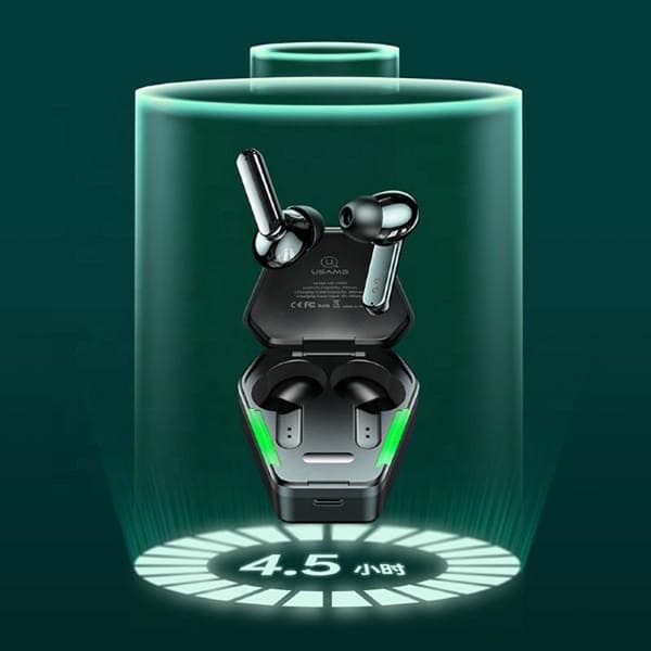 USAMS JY Series - Bluetooth 5.0 TWS hörlurar + laddningsfodral (svart)