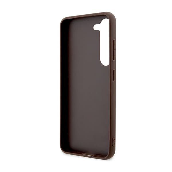 Guess 4G Bottom Stripe Metal Logo Collection - Samsung Galaxy S23+ fodral (brunt)