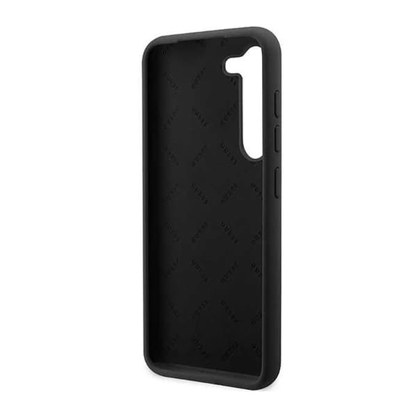Guess Silicone Script Metal Logo - Samsung Galaxy S23 Fodral (svart)