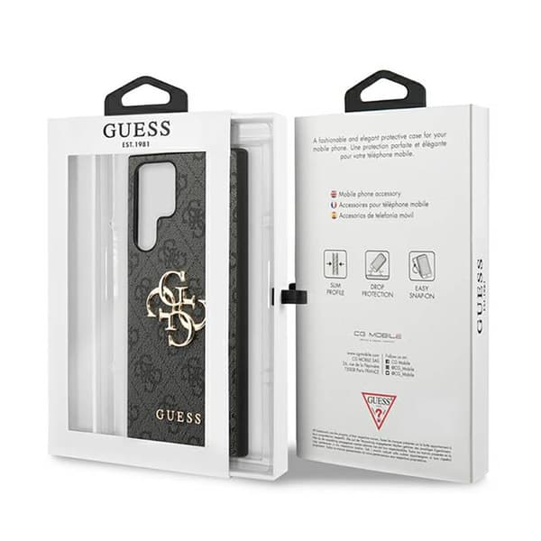 Guess 4G Big Metal Logo - Samsung Galaxy S23 Ultra Cover (grå)