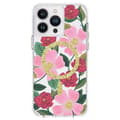 Pikkukuva 1 / 8: Kirkas kivääripaperi MagSafe - kullalla koristeltu iPhone 14 Pro Max -kotelo (Rose Garden)