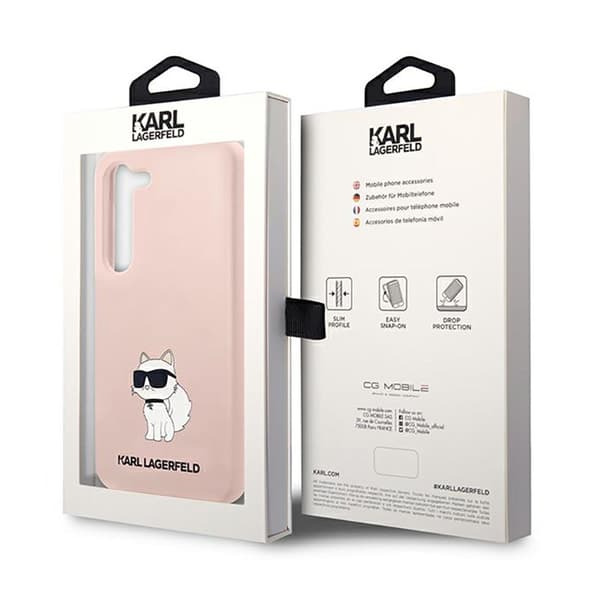 Karl Lagerfeld Silicone NFT Choupette - Samsung Galaxy S23+ -kotelo (vaaleanpunainen)