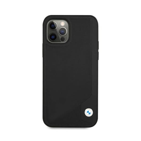 BMW Leather Deboss - iPhone 12 / iPhone 12 Pro-fodral (svart)