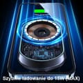 Miniatyrbild 5 av 10: USAMS US-CD182 - Magnetisk bilhållare med 15W trådlös laddning (svart)
