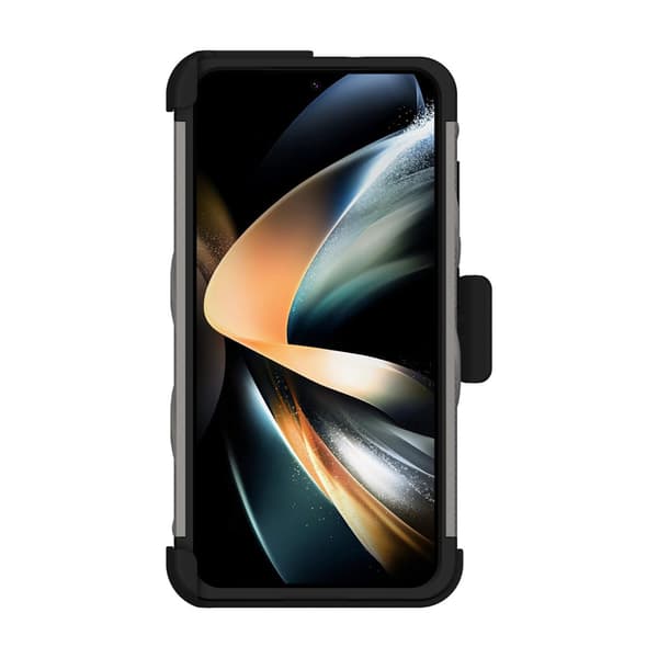 ZIZO BOLT Series - Pansarfodral för Samsung Galaxy S23 med 9H glasskärm + hållare med stativ (grå)