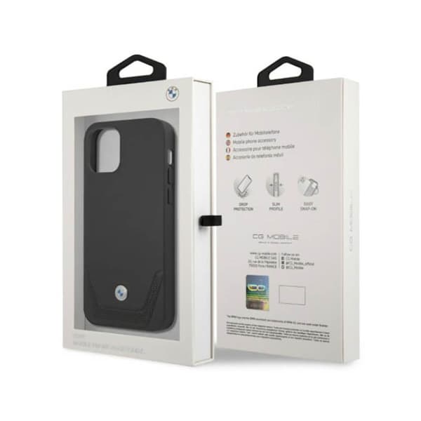 BMW Leather Perforate - iPhone 12 / iPhone 12 Pro Fodral (svart)