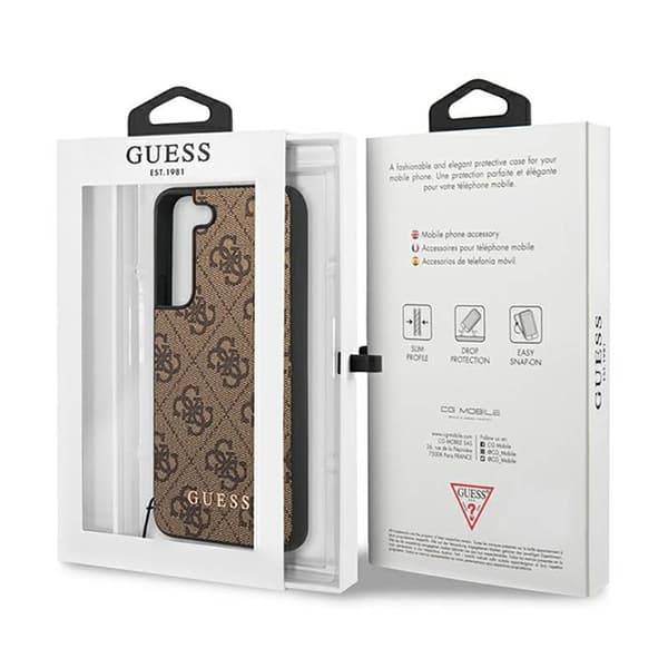 Guess 4G Charms Collection - Samsung Galaxy S23 etui (brunt)
