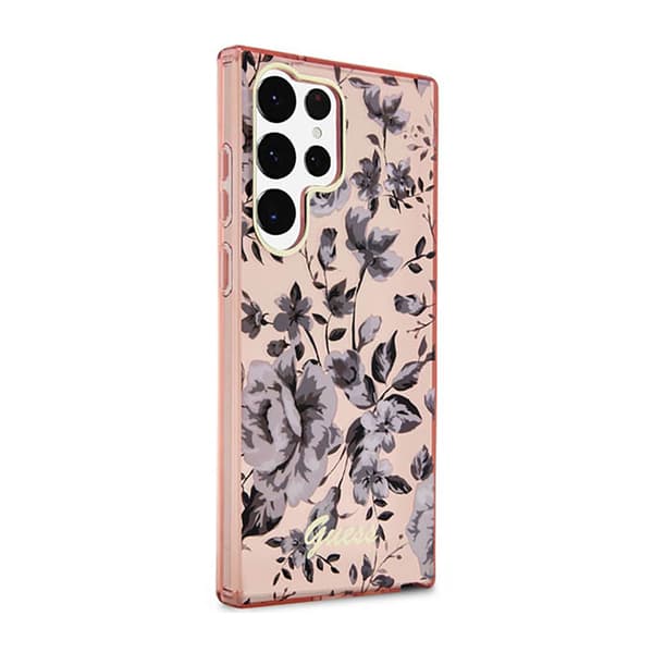 Guess Flower Collection - Samsung Galaxy S23 Ultra Cover (Pink)