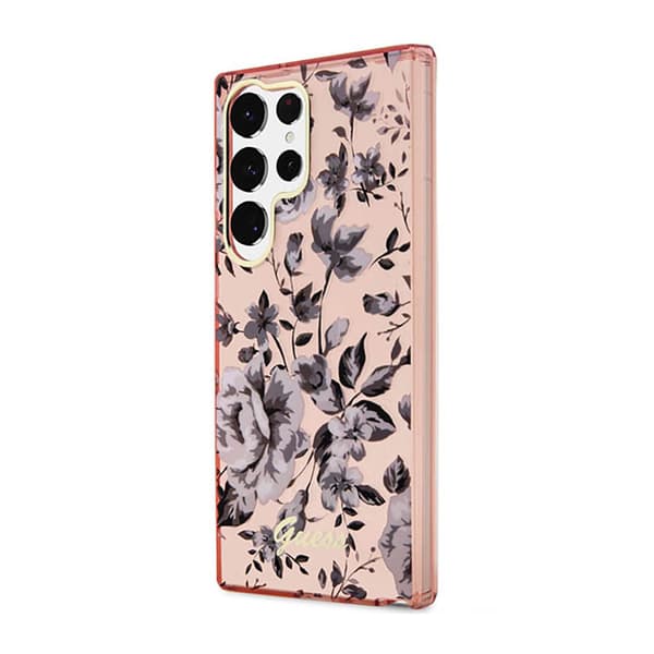Guess Flower Collection - Samsung Galaxy S23 Ultra Cover (Pink)