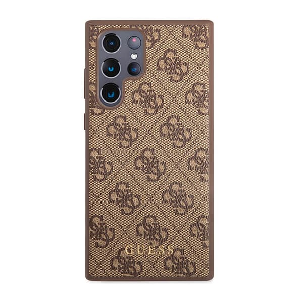 Guess 4G Metal Logo - Samsung Galaxy S23 Ultra Cover (Brun)