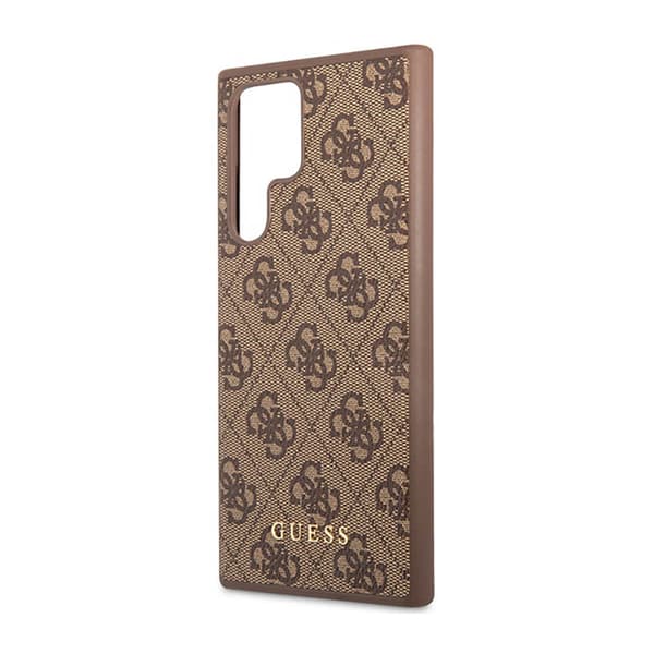 Guess 4G Metal Logo - Samsung Galaxy S23 Ultra Cover (Brun)