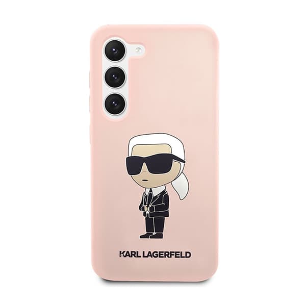 Karl Lagerfeld Silicone NFT Ikonik - Samsung Galaxy S23+ -kotelo (vaaleanpunainen)