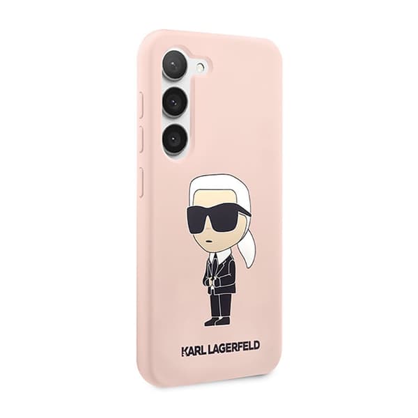 Karl Lagerfeld Silicone NFT Ikonik - Samsung Galaxy S23+ -kotelo (vaaleanpunainen)