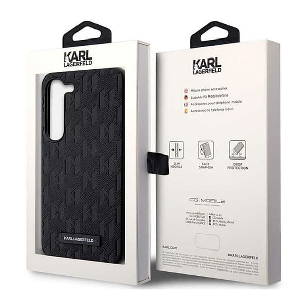 Karl Lagerfeld Saffiano Monogram Metal Logo - Samsung Galaxy S23+ Fodral (svart)