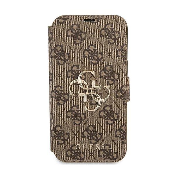 Guess Booktype 4G Big Metal Logo - iPhone 13 Pro Max Cover (Brun)