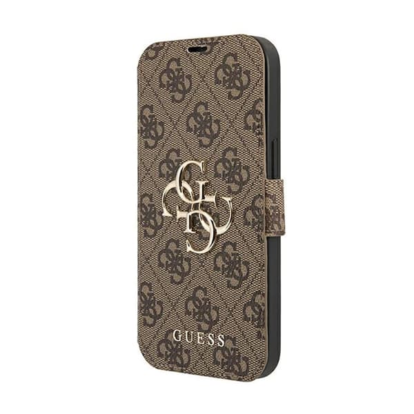 Guess Booktype 4G Big Metal Logo - iPhone 13 Pro Max Cover (Brun)