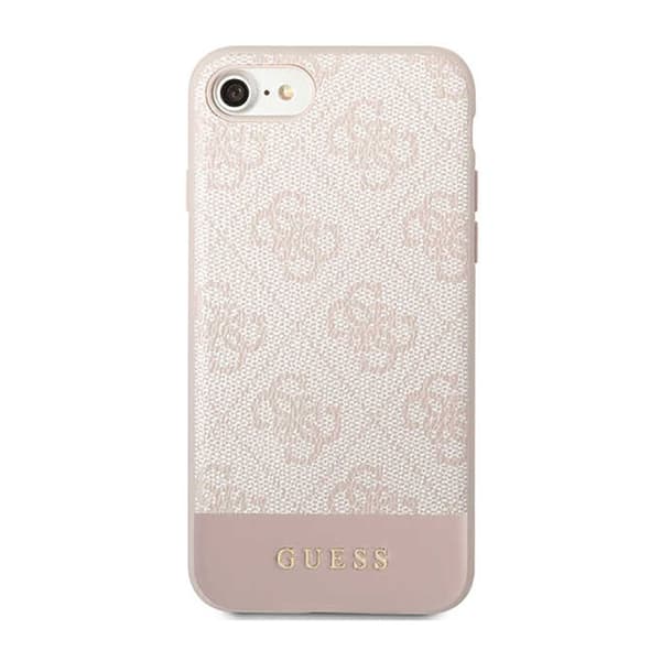 Guess 4G Bottom Stripe Collection - iPhone-cover iPhone SE (2022/2020) / 8/7 (Pink)