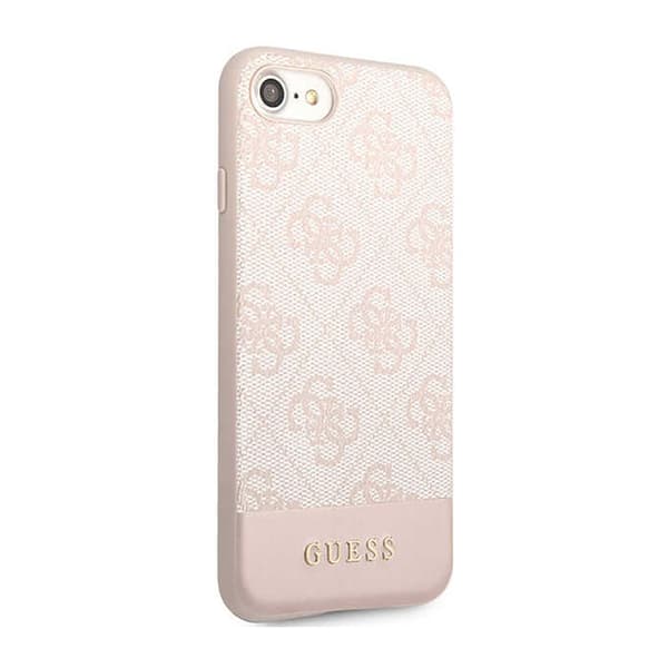 Guess 4G Bottom Stripe Collection - iPhone-cover iPhone SE (2022/2020) / 8/7 (Pink)