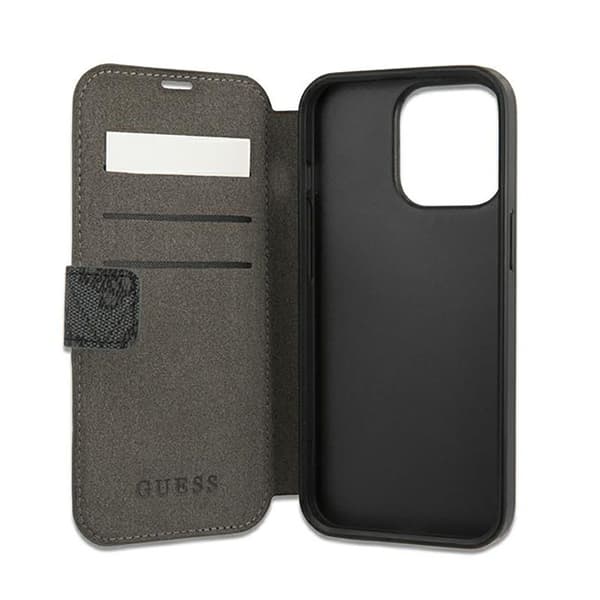 Guess Booktype 4G Big Metal Logo - iPhone 13 Pro Max etui (grå)