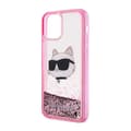 Miniatyrbild 6 av 8: Karl Lagerfeld Liquid Glitter NFT Choupette Head - iPhone 12 / iPhone 12 Pro Fodral (Rosa)
