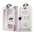 Miniatyrbild 8 av 8: Karl Lagerfeld Liquid Glitter NFT Choupette Head - iPhone 12 / iPhone 12 Pro Fodral (Rosa)