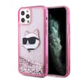 Miniatyrbild 1 av 8: Karl Lagerfeld Liquid Glitter NFT Choupette Head - iPhone 12 / iPhone 12 Pro Fodral (Rosa)