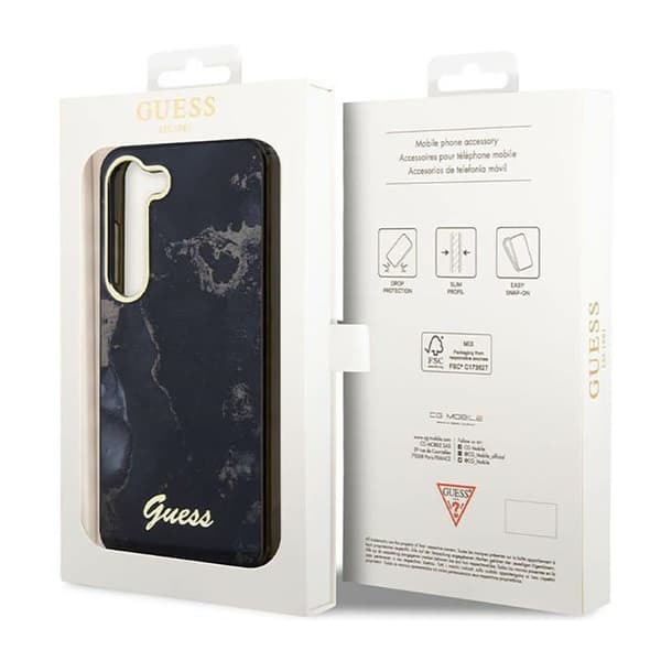 Guess Golden Marble Collection - Samsung Galaxy S23 etui (sort)