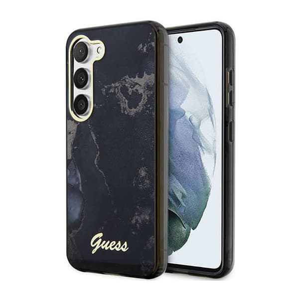 Guess Golden Marble Collection - Samsung Galaxy S23 etui (sort)