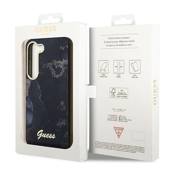 Guess Golden Marble Collection - Samsung Galaxy S23+ etui (sort)