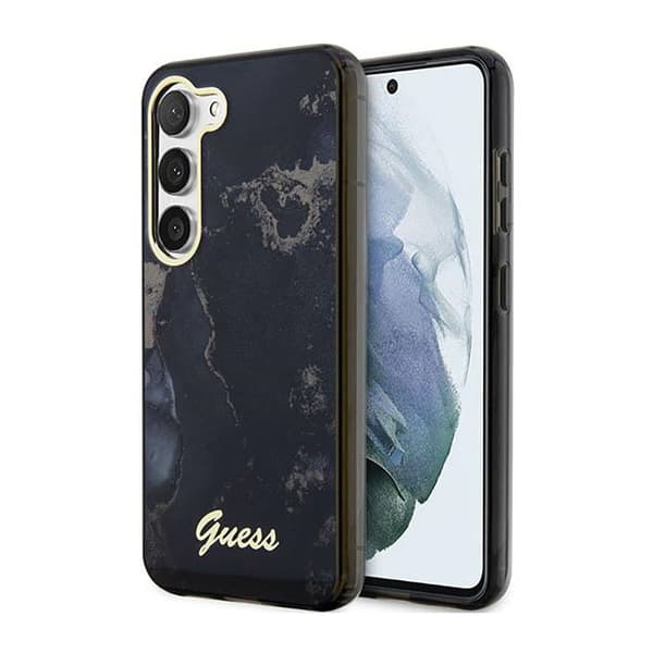 Guess Golden Marble Collection - Samsung Galaxy S23+ etui (sort)