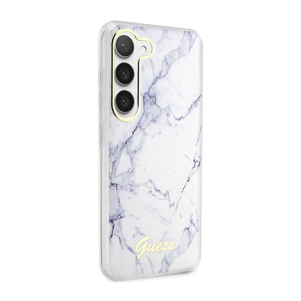 Guess Marble Collection - Samsung Galaxy S23-fodral (vit)