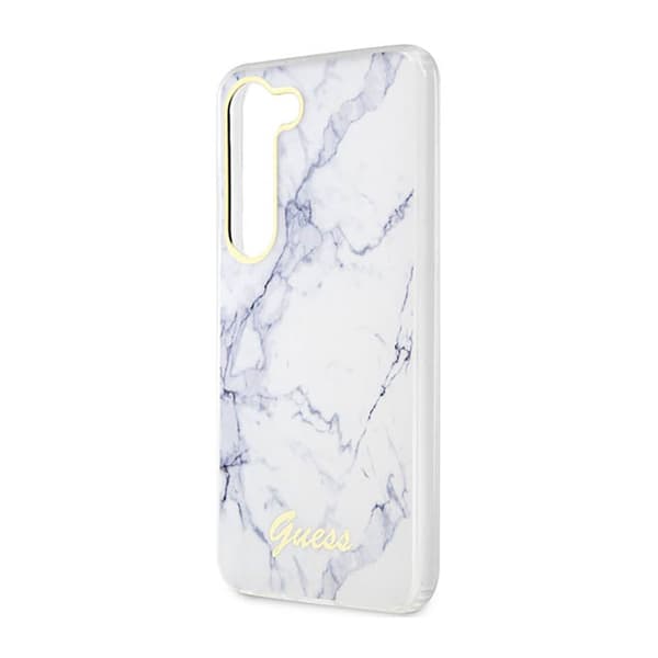 Guess Marble Collection - Samsung Galaxy S23-fodral (vit)