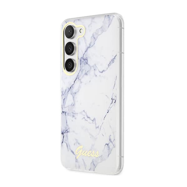 Guess Marble Collection - Samsung Galaxy S23-fodral (vit)