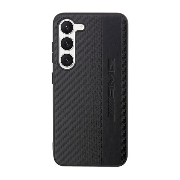 AMG-hiiliraita ja kohokuvioitu - Samsung Galaxy S23 -kuori (musta)
