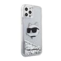Miniatyrbillede 4 af 8: Karl Lagerfeld Liquid Glitter NFT Choupette Head - iPhone 12 / iPhone 12 Pro etui (sølv)