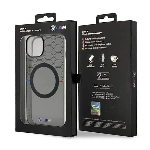 BMW Pattern MagSafe - iPhone 14 etui (grå)