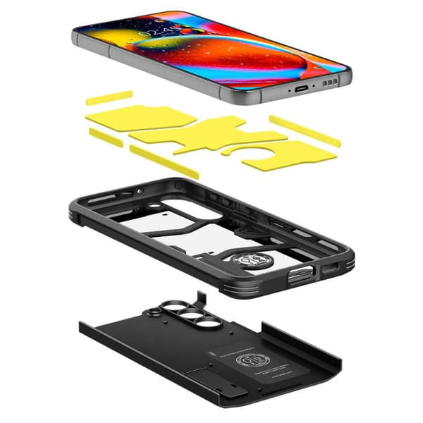 Spigen Tough Armor - Suojakuori Samsung Galaxy S23:lle (musta)